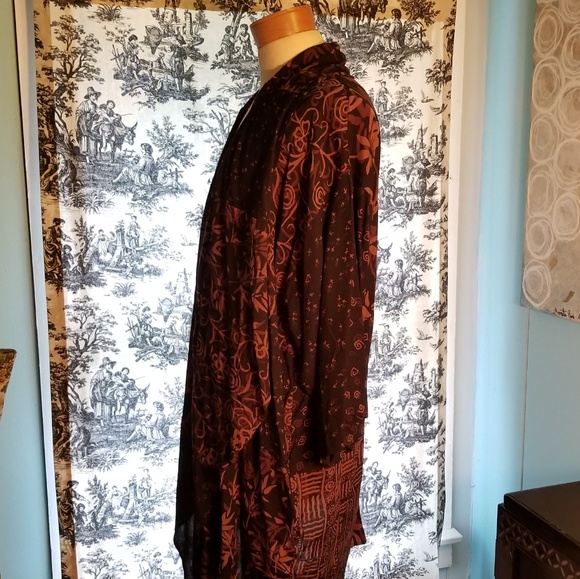Lagenlook kimono shrug! Free size wearable art - Picture 3 of 8